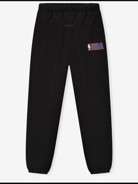 NWT Fear of God x NBA Black Sweatpants with Red & Blue NBA Logo